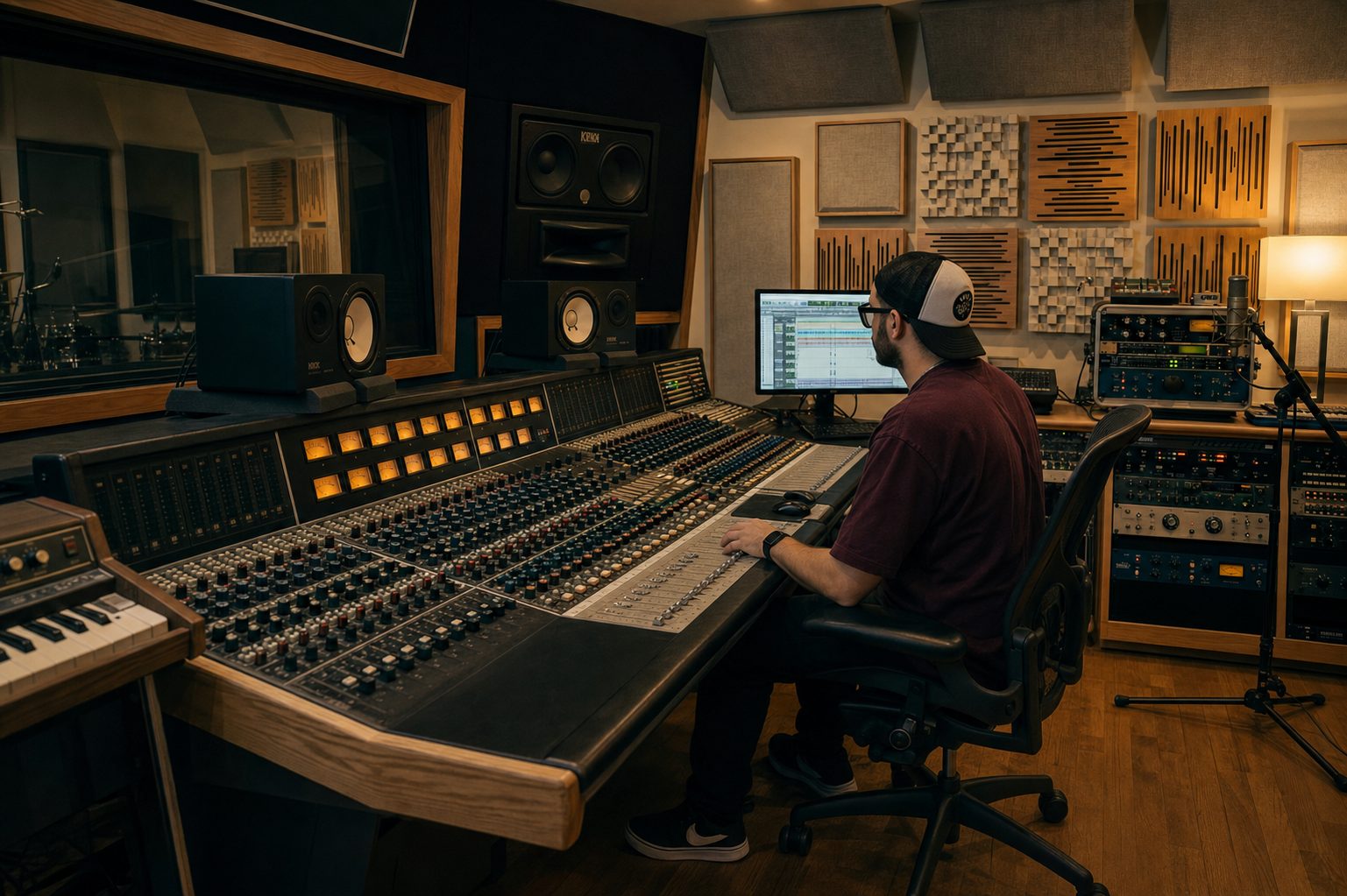 Panda produciendo música